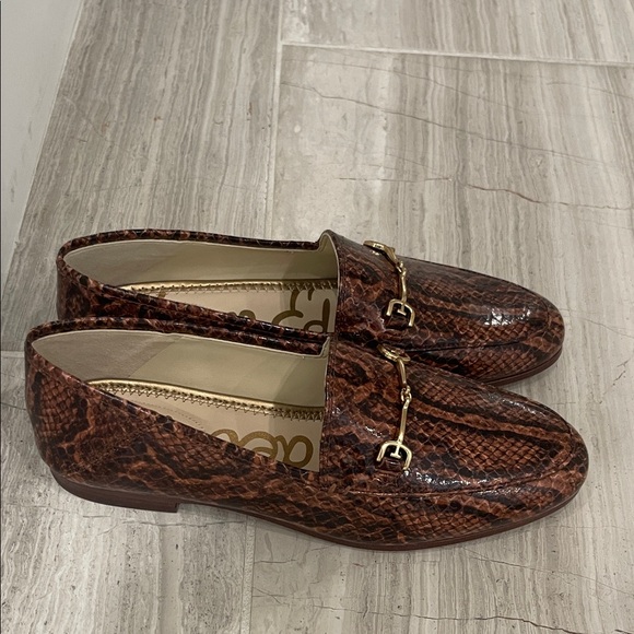 Sam Edelman Brown Snake Pattern Loafers - Picture 3 of 4